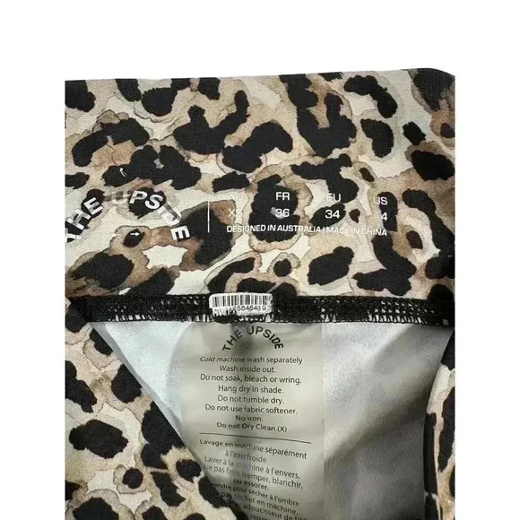 Women’s The Upside size XS leopard print athletic bike shorts - Picture 3 of 5